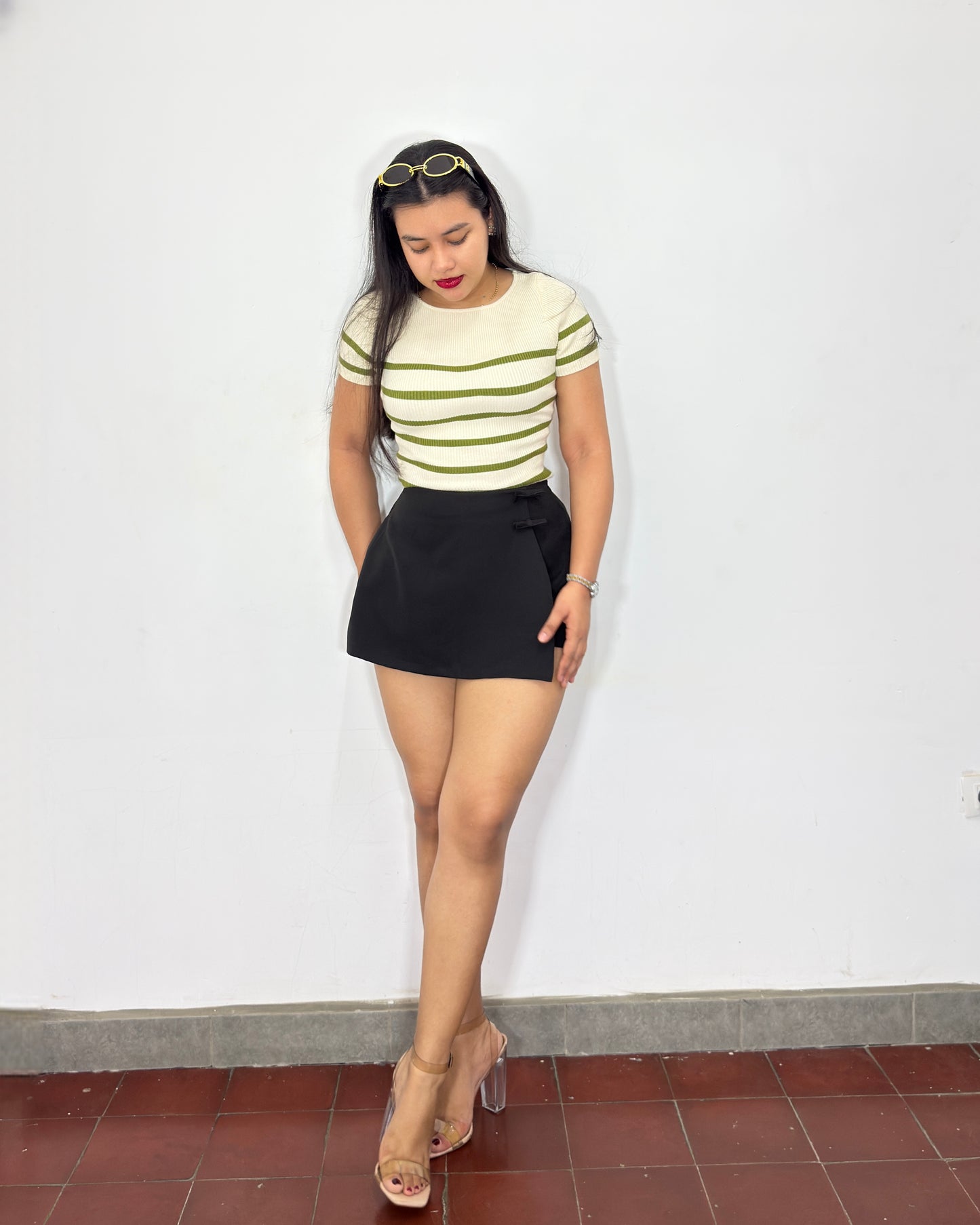 Falda short negra