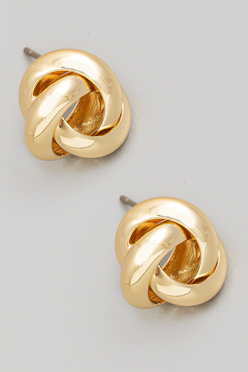 Aretes con nudo metálico