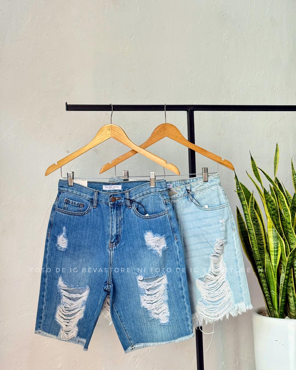 Short jeans bermuda Nora azul