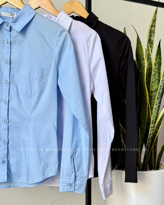 Camisa manga larga Hellen negra