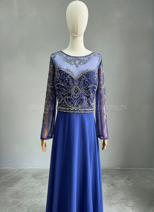 Vestido Esmeralda azul