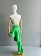 Vestido verde abierto Abby Paris