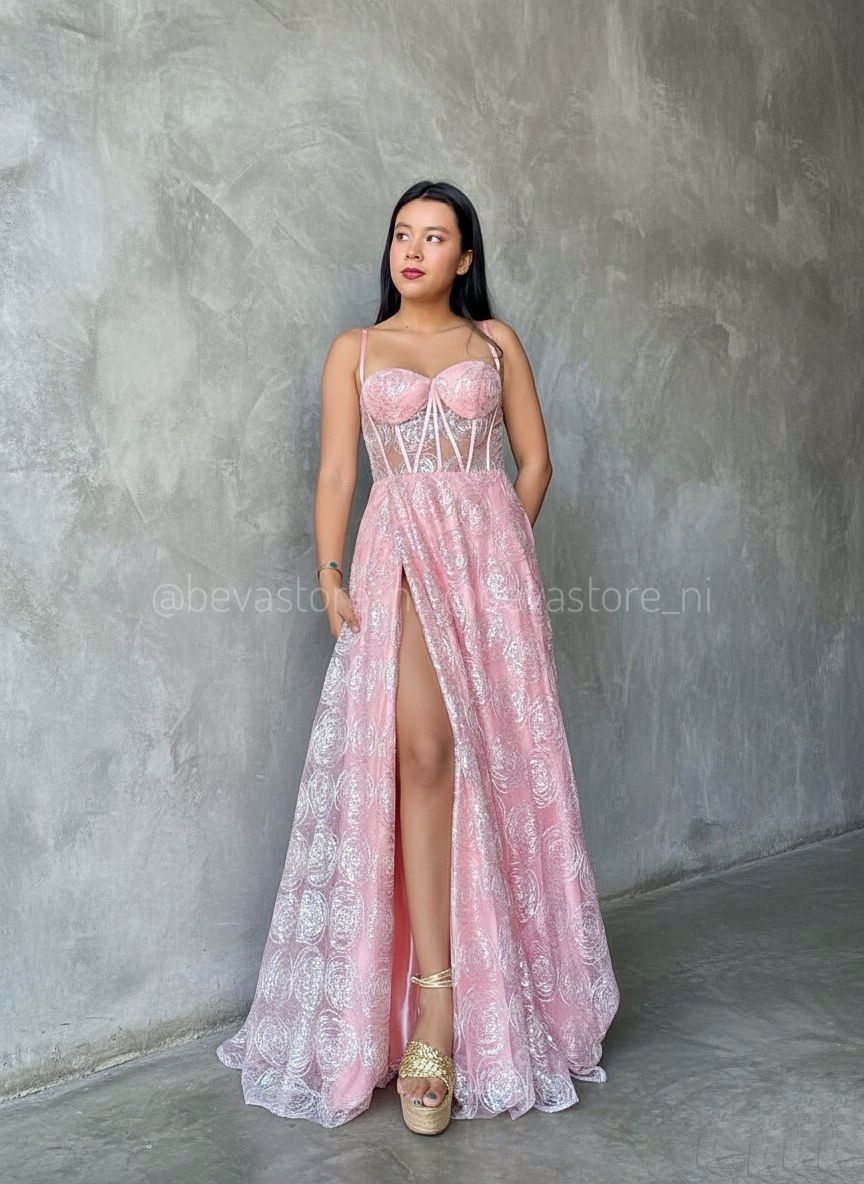 Vestido Rosa naranja Lucci Lu