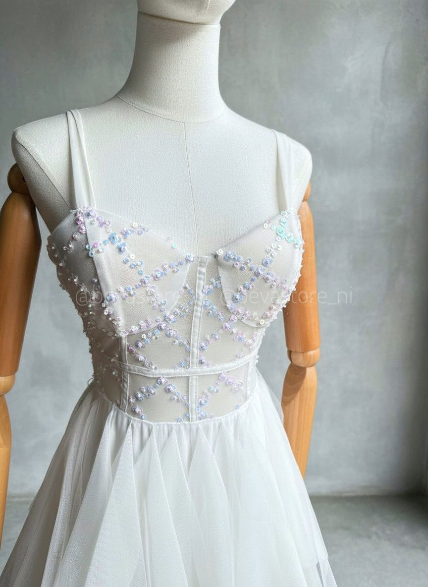 Vestido largo blanco City Triangles