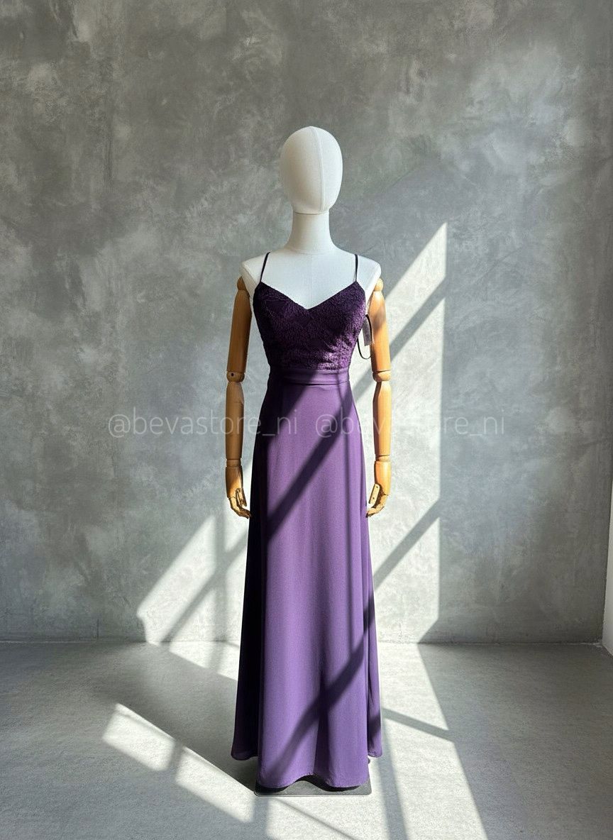Vestido largo morado City Triangles