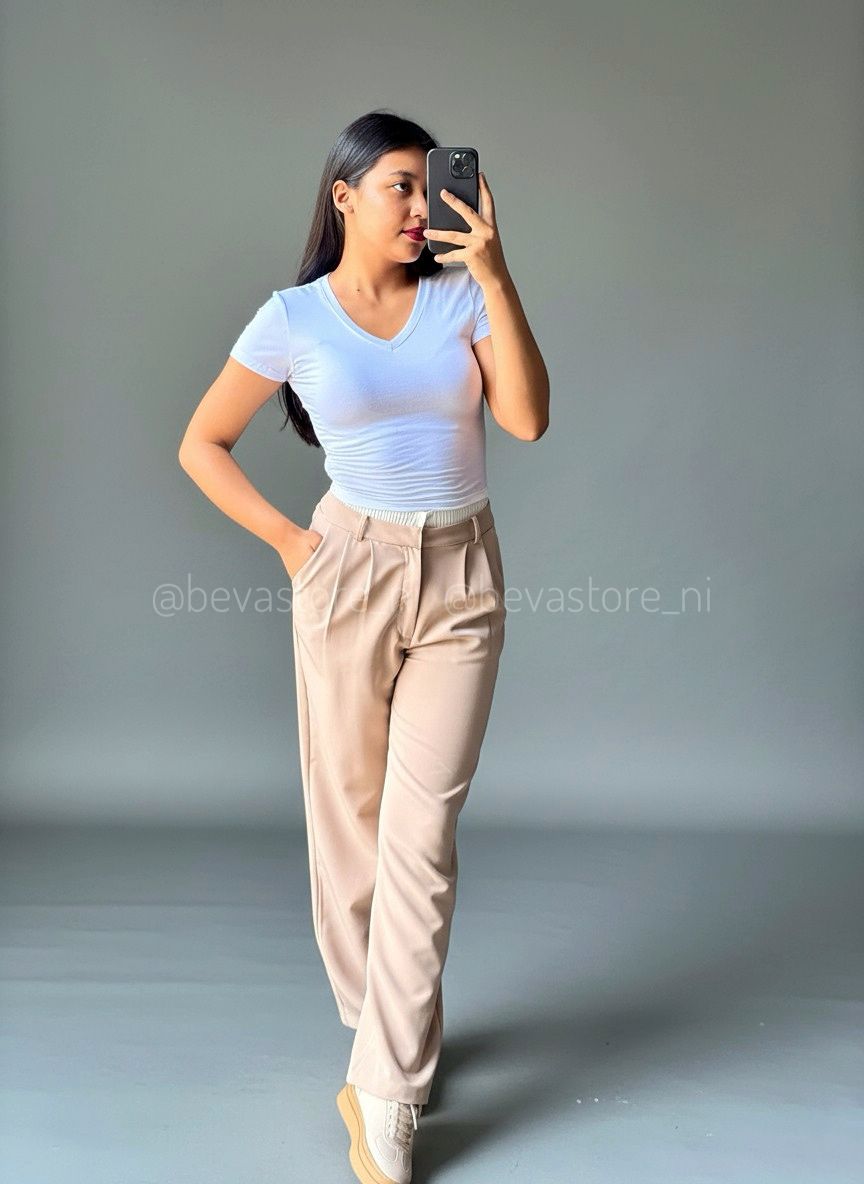 Crop top en cuello V