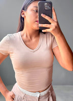 Crop top en cuello V