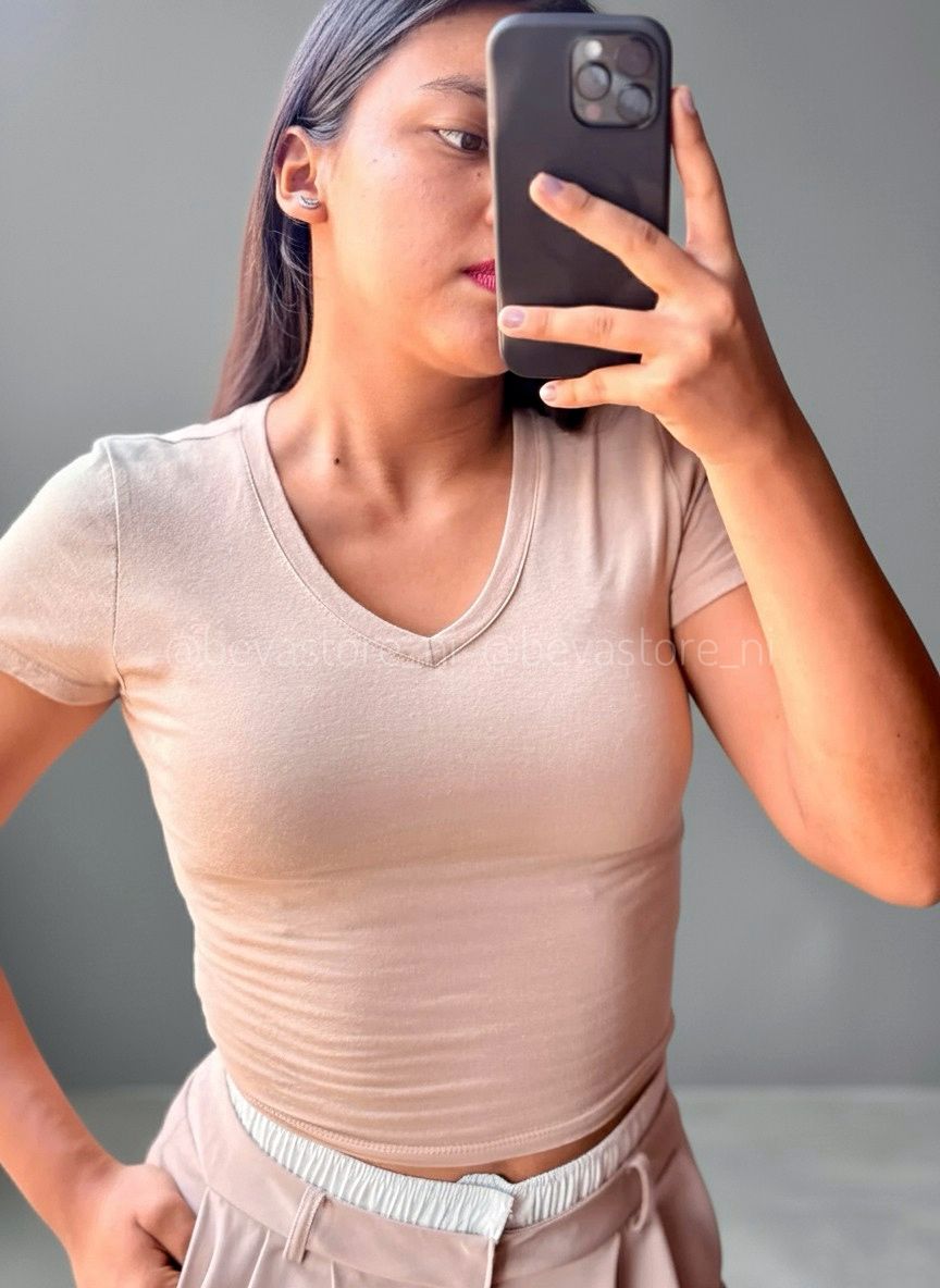 Crop top en cuello V