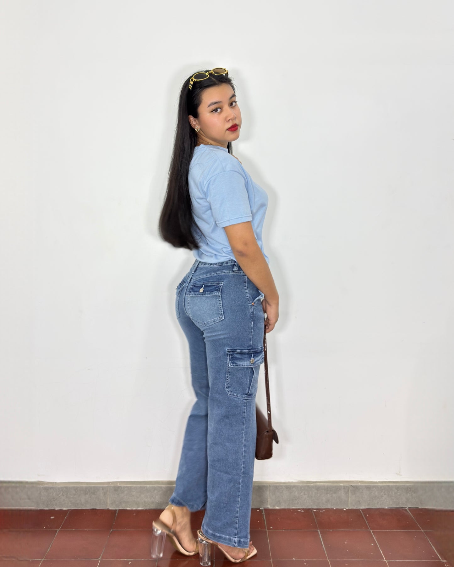 Pantalón Nicole azul claro