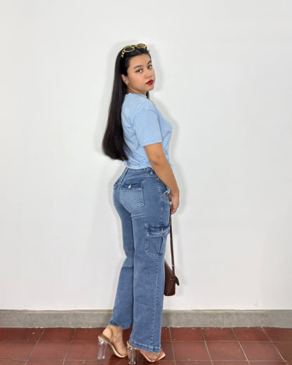 Pantalón Nicole azul claro
