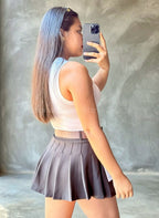 Falda Short Plisada con Faja