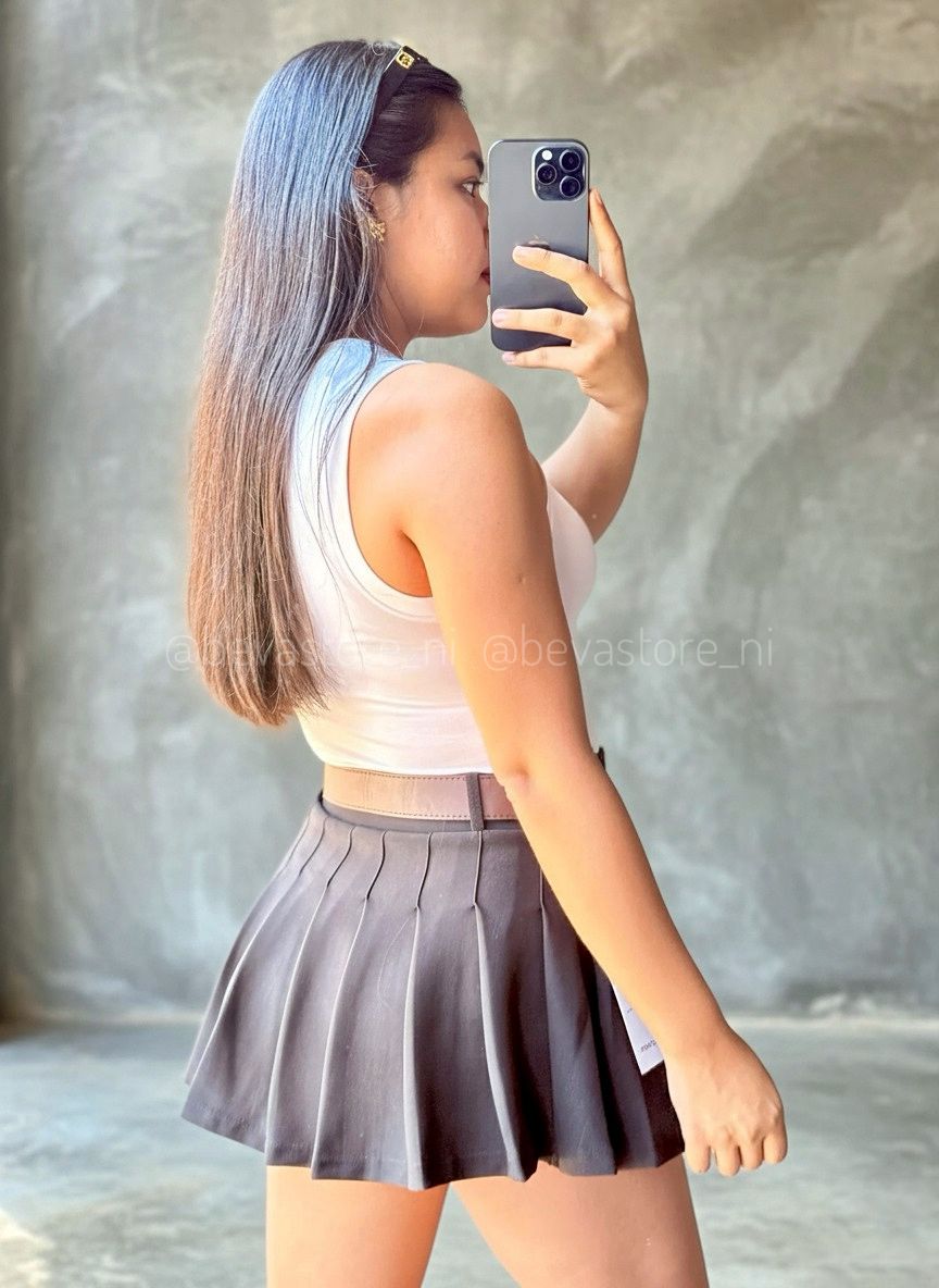 Falda Short Plisada con Faja