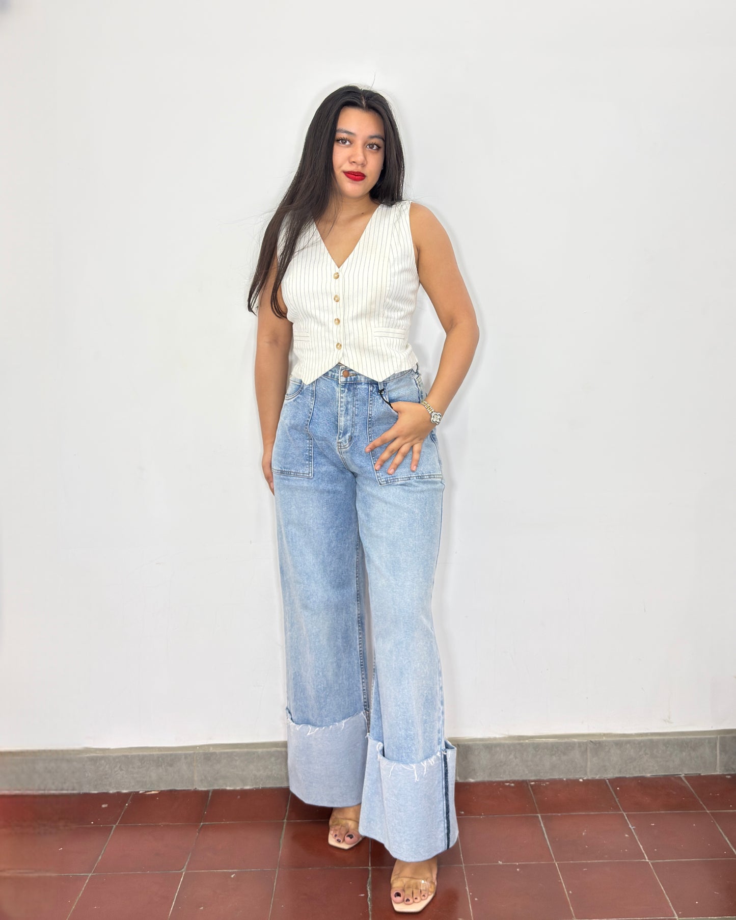 Pantalón Sofia Vibrant azul claro