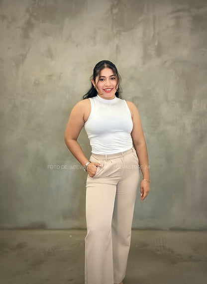 Top Samira blanco