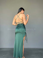 Vestido verde esmeralda  Abby Paris