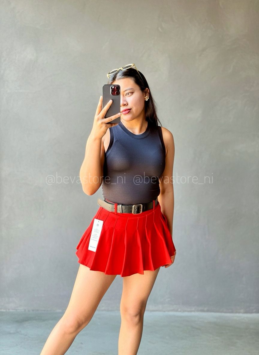 Falda Short Plisada con Faja