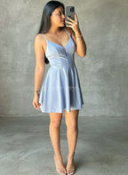 Vestido Celeste Abby Paris