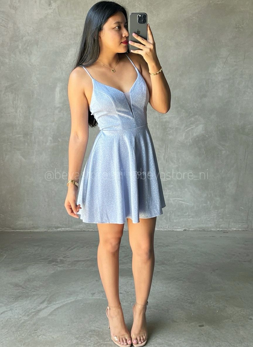Vestido Celeste Abby Paris