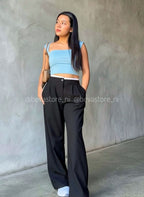 Pantalón recto lona gruesa