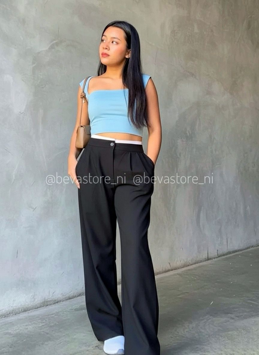 Pantalón recto lona gruesa