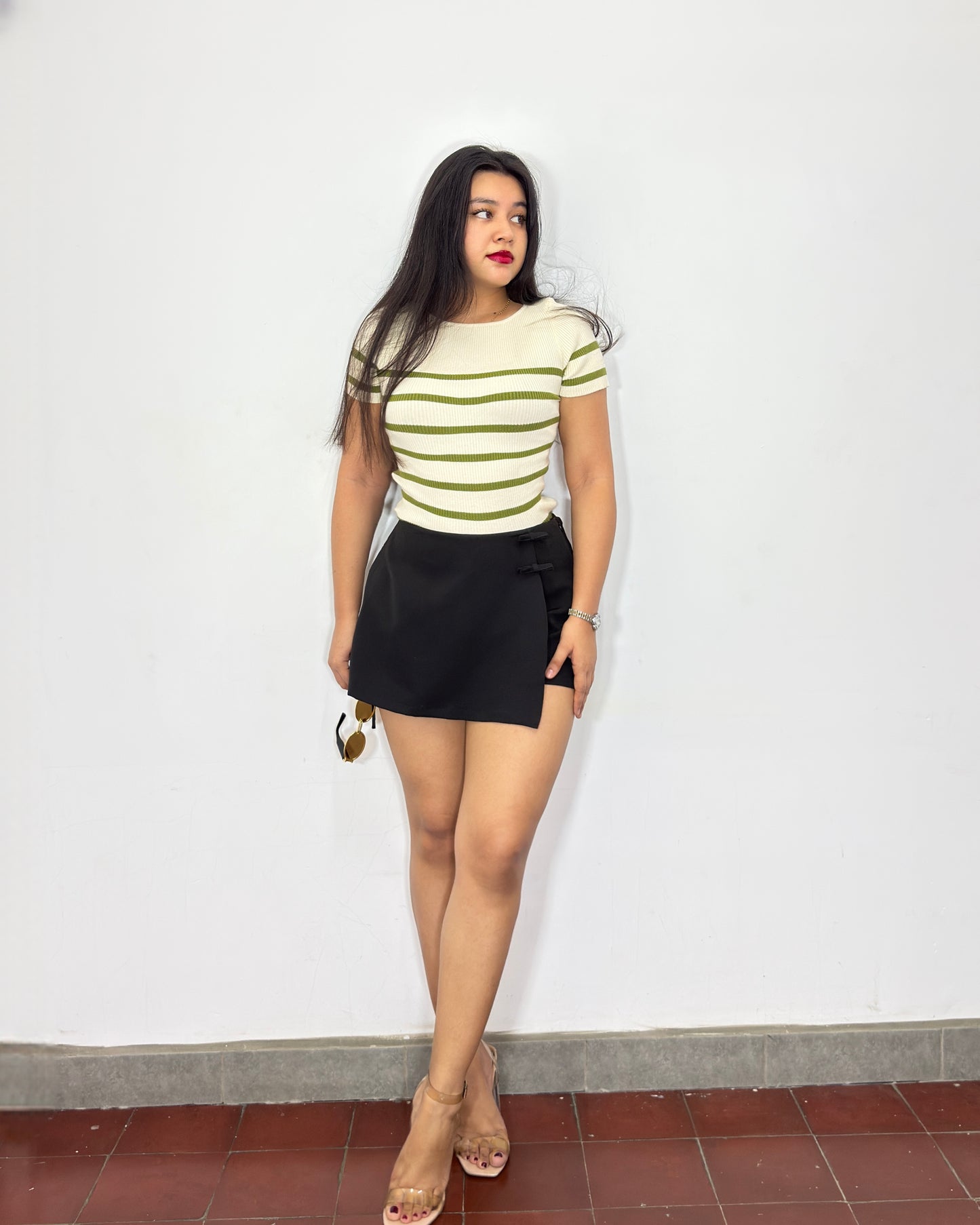 Falda short negra