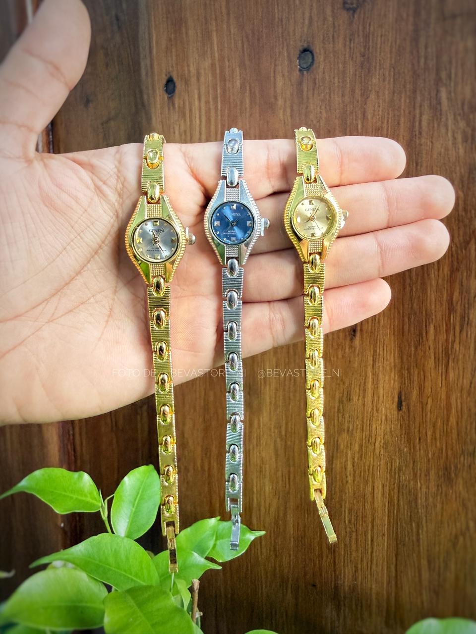 Reloj Ovalado Correa De Cuenta De Eslabones