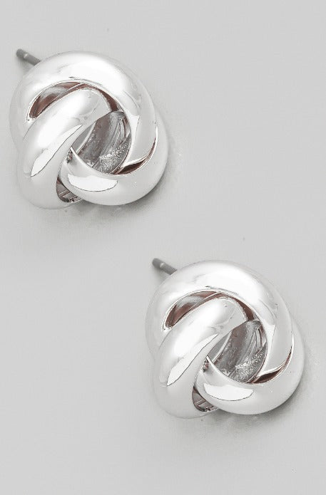 Aretes con nudo metálico