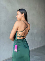 Vestido verde esmeralda  Abby Paris