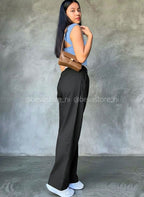 Pantalón recto lona gruesa