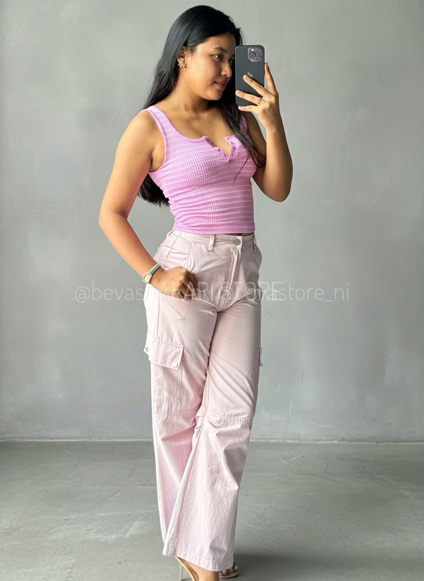 Pantalón Cargo rosa Oliva