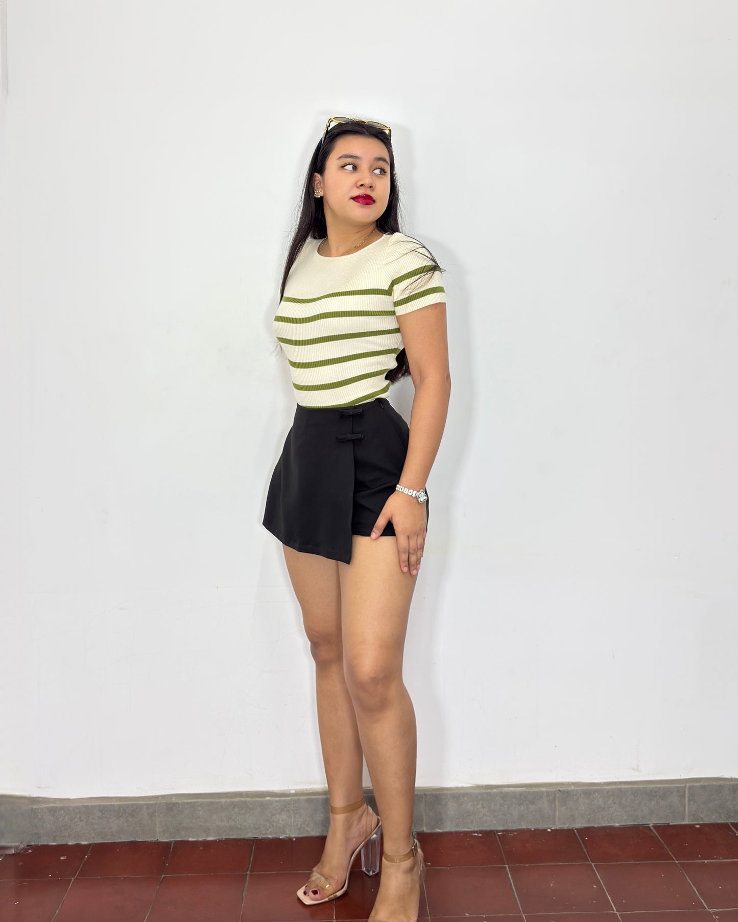 Falda short negra