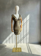 Vestido corto negro con brillos Abby Paris