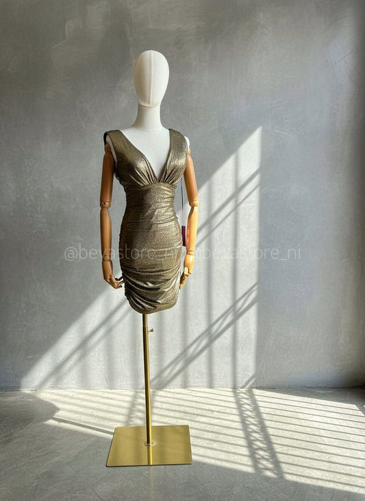Vestido Sandra dorado