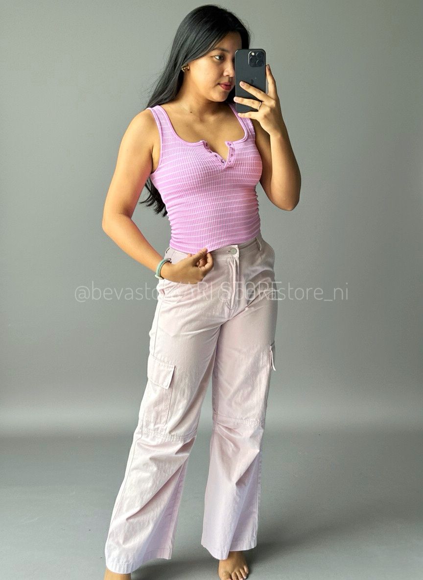 Pantalón Cargo rosa Oliva