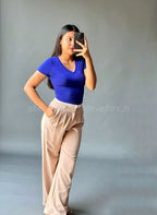 Crop top en cuello V