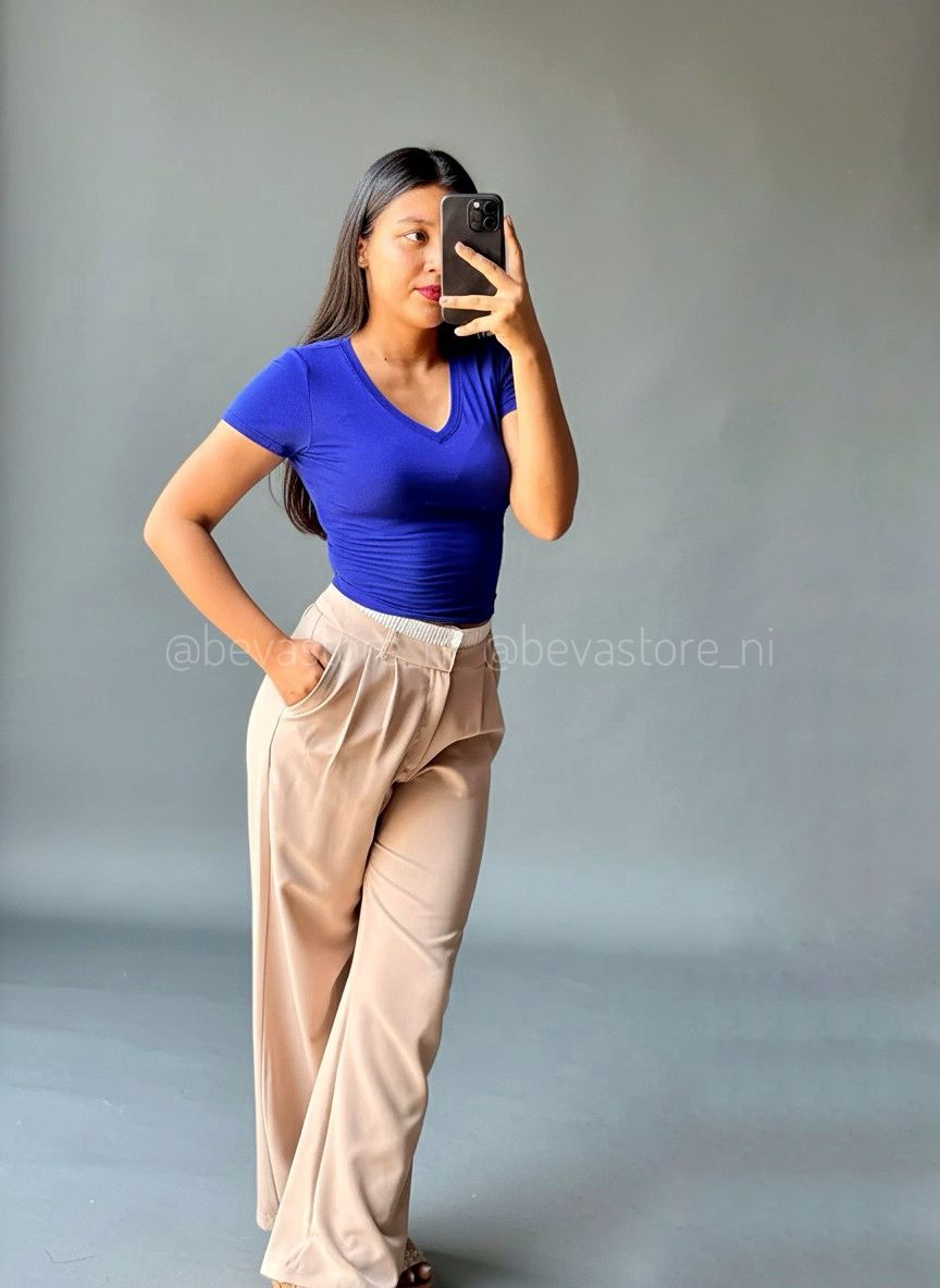 Crop top en cuello V