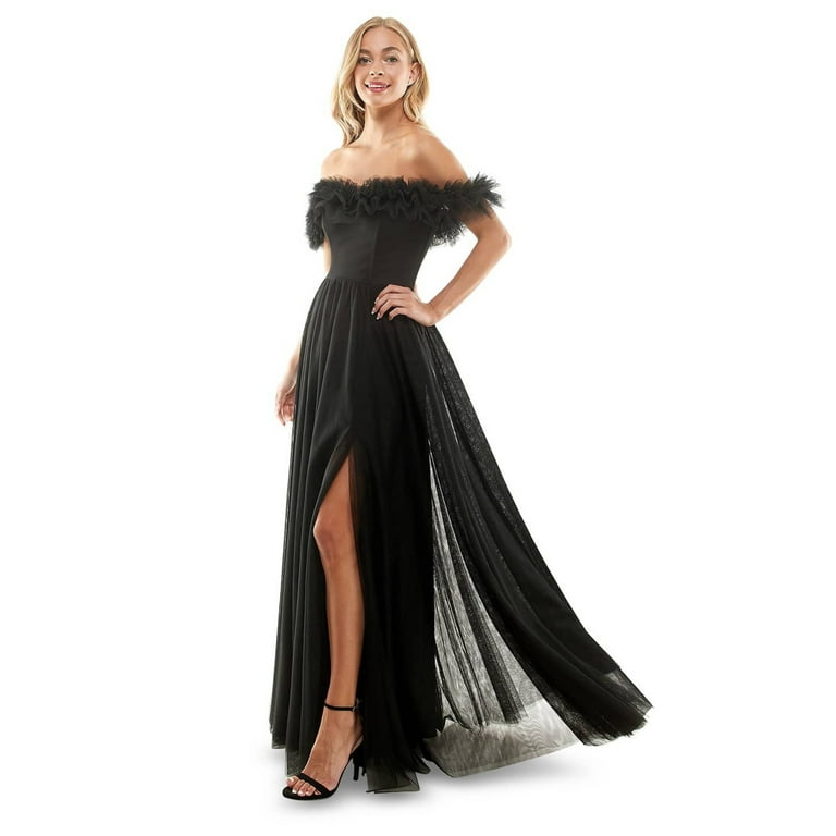 Vestido negro City Studio