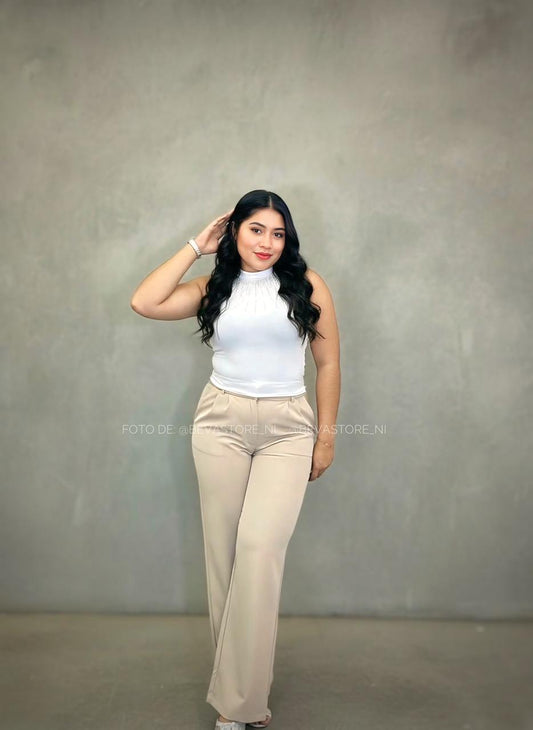 Top Samira blanco