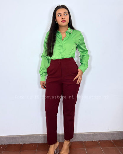 Camisa manga larga Emoly verde