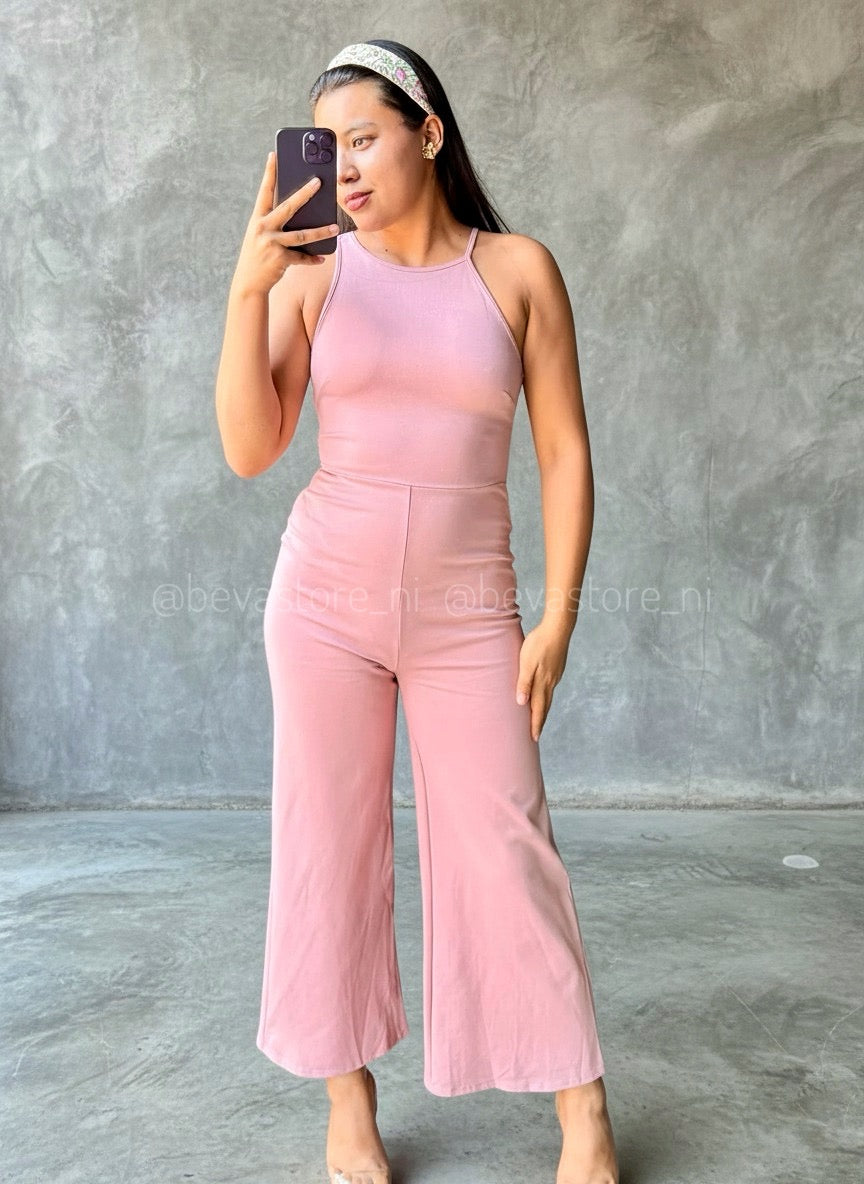 Enterizo Rosa Sin Mangas