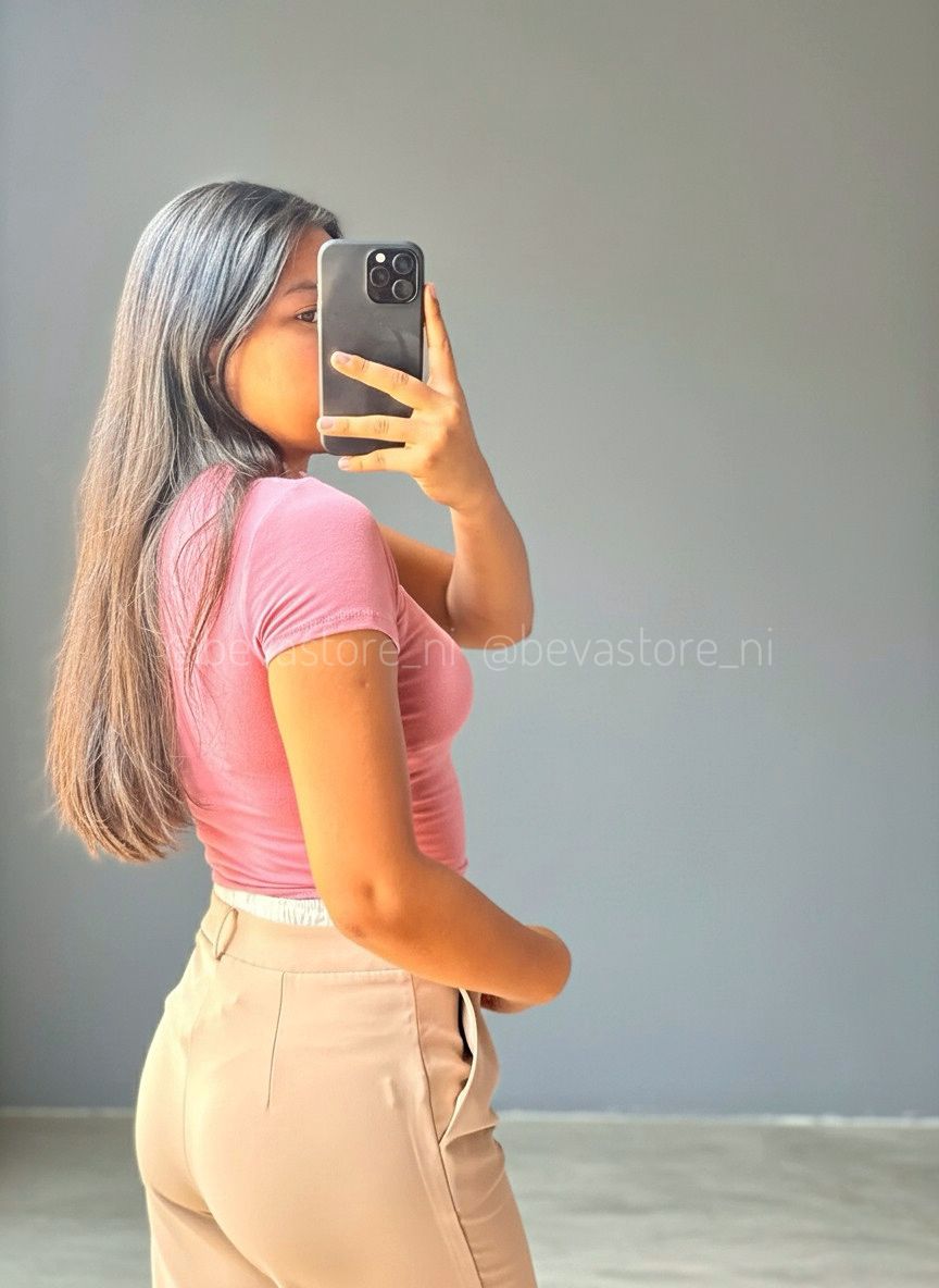 Crop top en cuello V