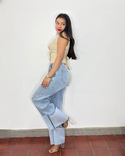 Pantalón Sofia Vibrant azul claro