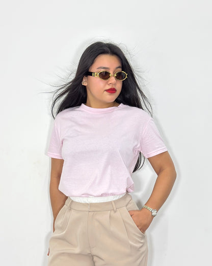Camiseta Ariana rosa perla