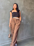 Pantalón recto lona gruesa