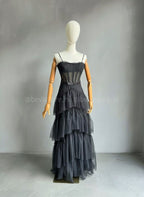 Vestido negro de tul