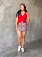 Falda mini cargo mocha