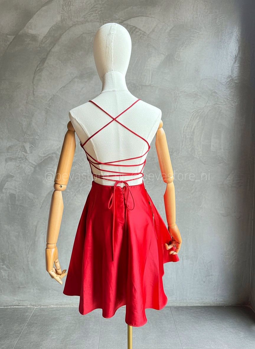 Vestido corto rojo Lucci Lu
