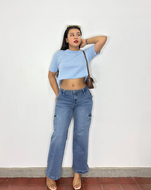 Pantalón Nicole azul claro