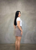 Falda mini cargo mocha