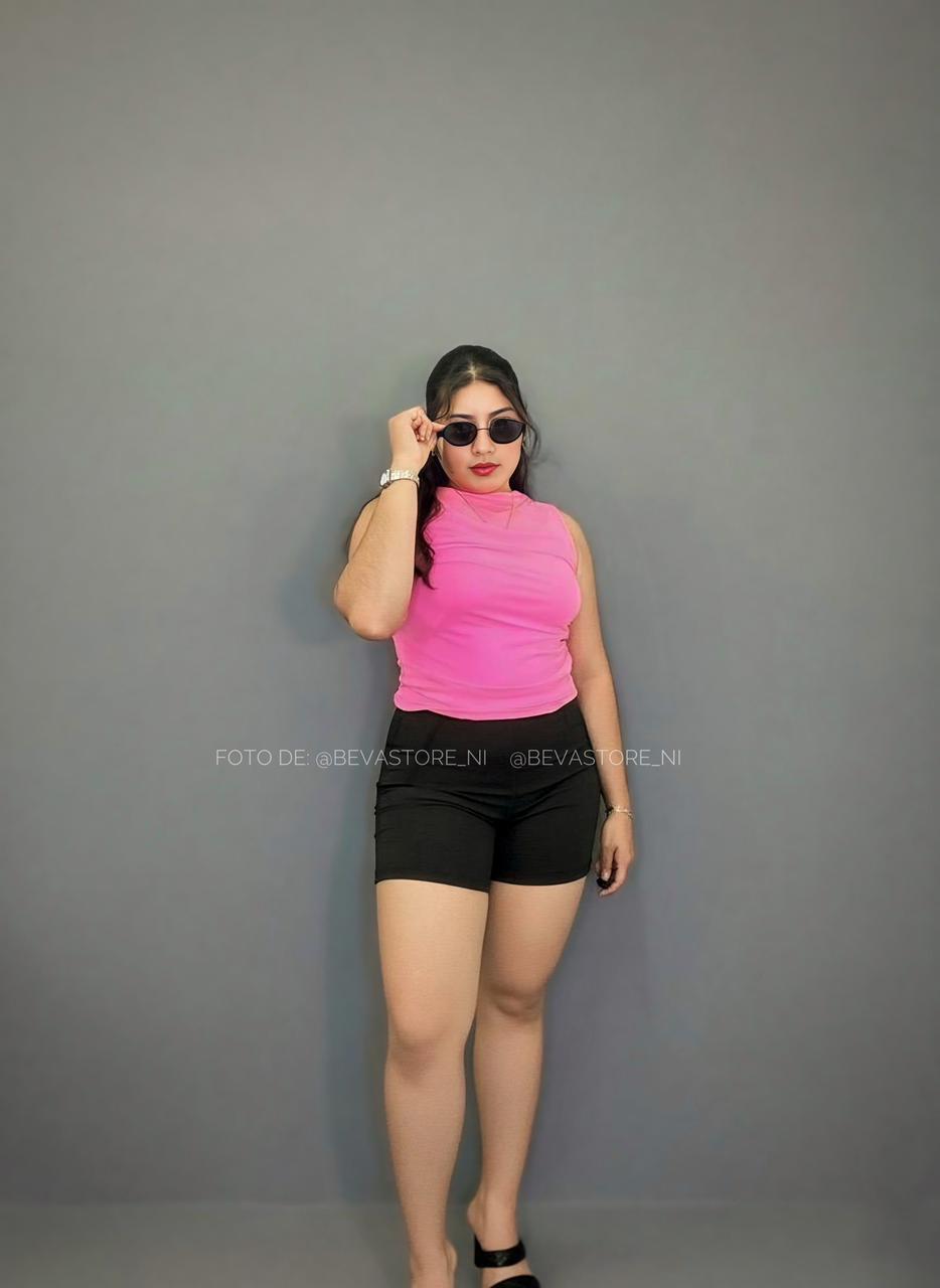 Top asimétrico doble forro